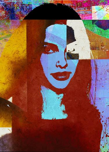 Original Portraiture Women Mixed Media by massimo cicalini