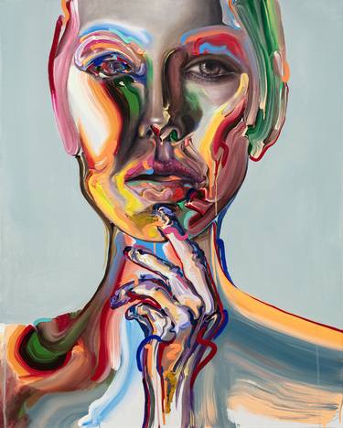 Original Abstract Portrait Paintings by Jiyoung Hong