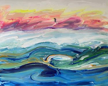Original Abstract Seascape Paintings by Jiyoung Hong