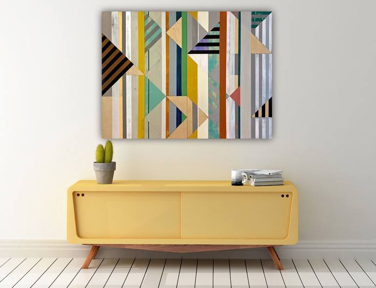 Original Geometric Abstract Painting by Shany Porras