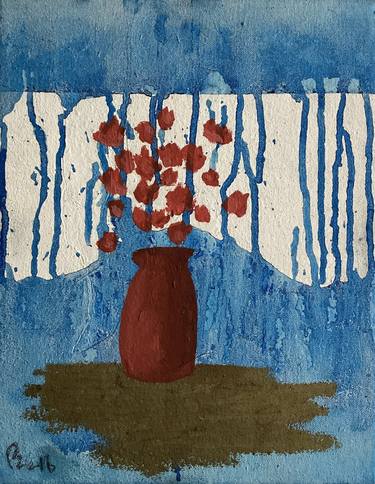 Original Modernism Floral Painting by Benjamin Lindsay