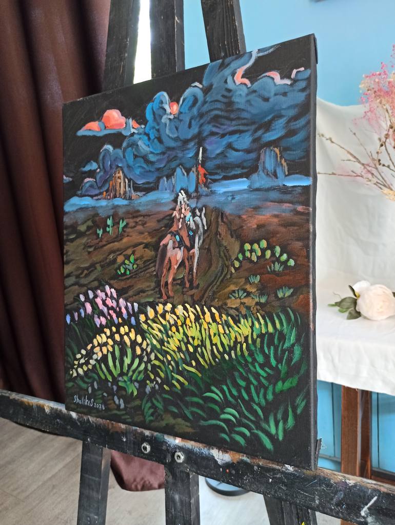 Original Expressionism People Painting by Shaliko Sagatelyan