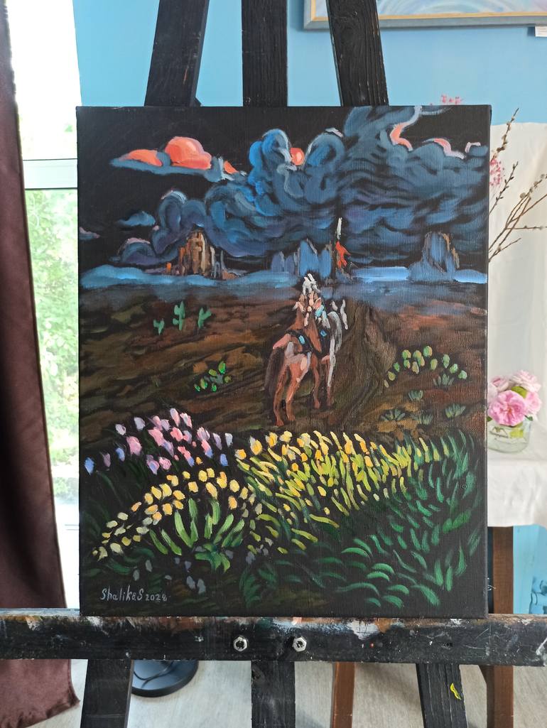 Original Expressionism People Painting by Shaliko Sagatelyan