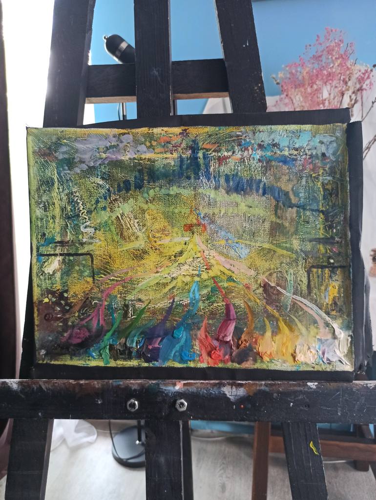 Original Abstract Expressionism Abstract Painting by Shaliko Sagatelyan