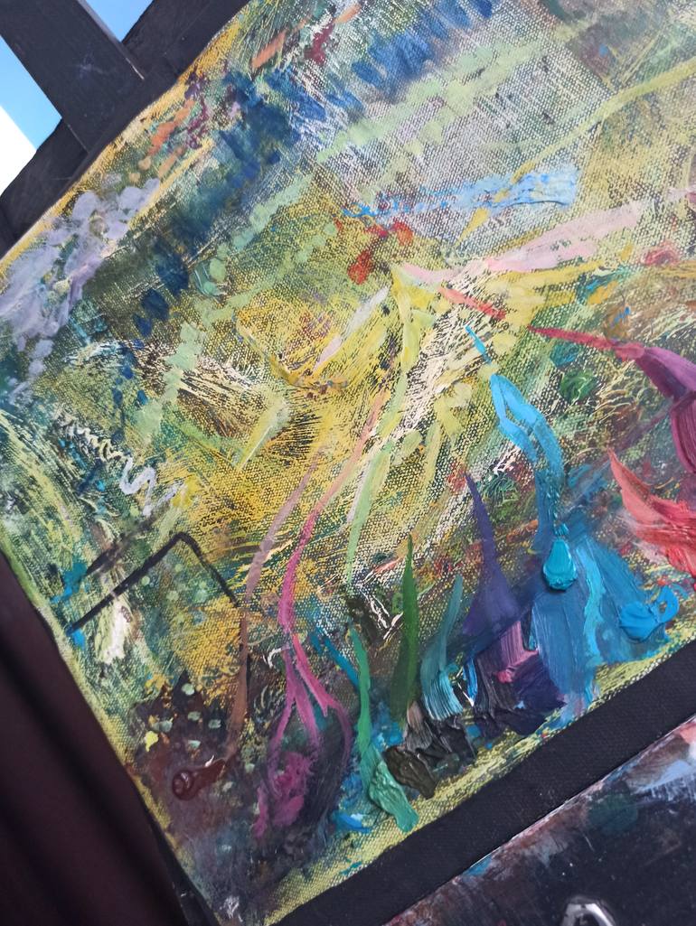 Original Abstract Expressionism Abstract Painting by Shaliko Sagatelyan