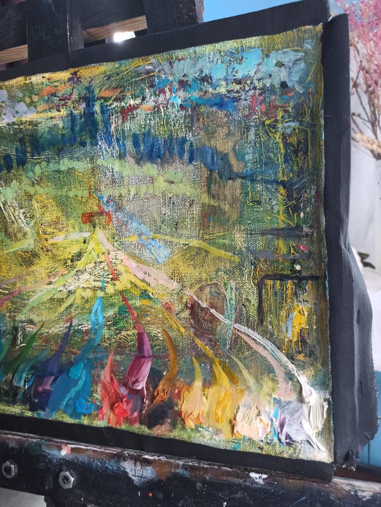 Original Abstract Expressionism Abstract Painting by Shaliko Sagatelyan