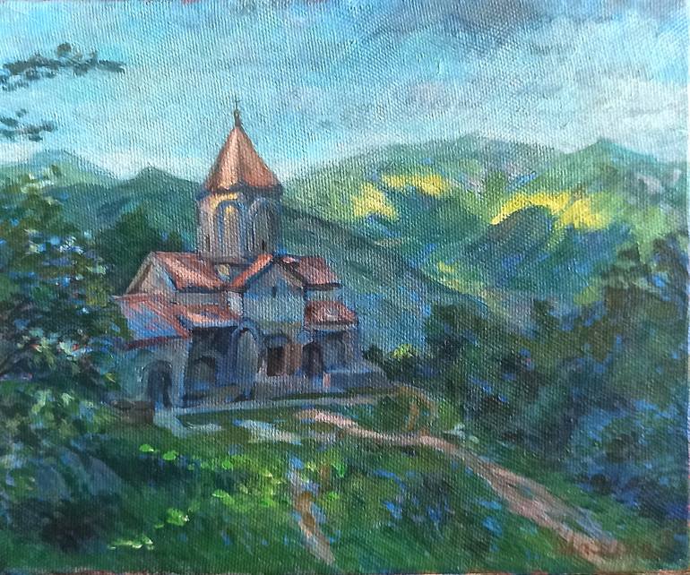 Original Architecture Painting by Shaliko Sagatelyan | Realism Art on Canvas | Vaghanavank Monastery