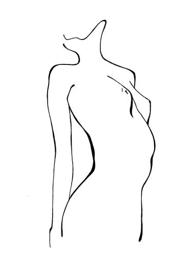 Print of Figurative Nude Drawings by Julija Peciukeviciute