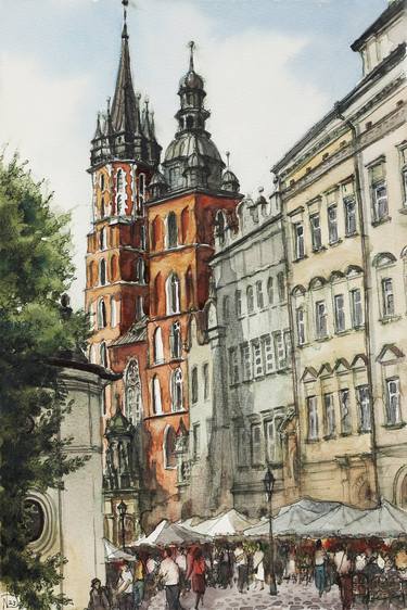 Print of Figurative Architecture Paintings by Mykola Dzvonyk