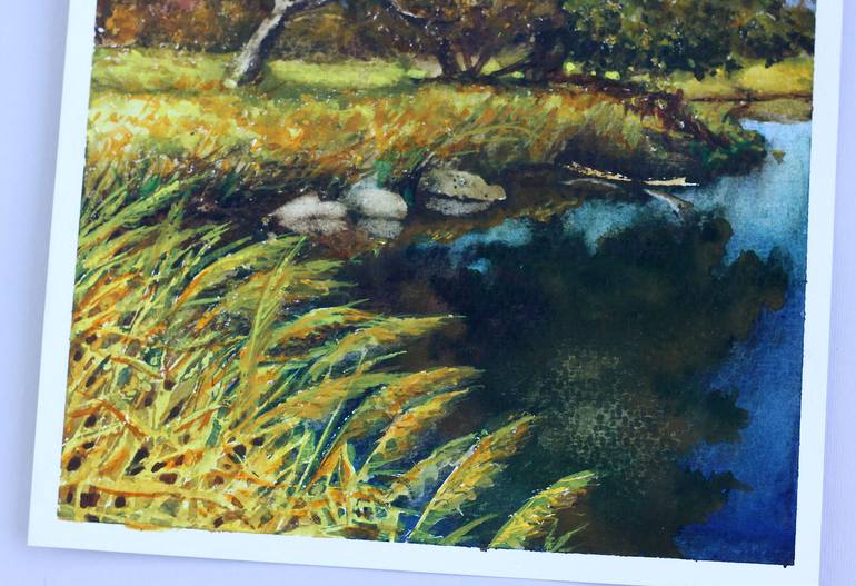 Original Impressionism Landscape Painting by Mykola Dzvonyk