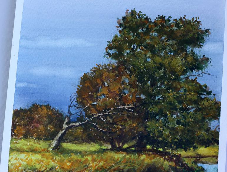 Original Impressionism Landscape Painting by Mykola Dzvonyk