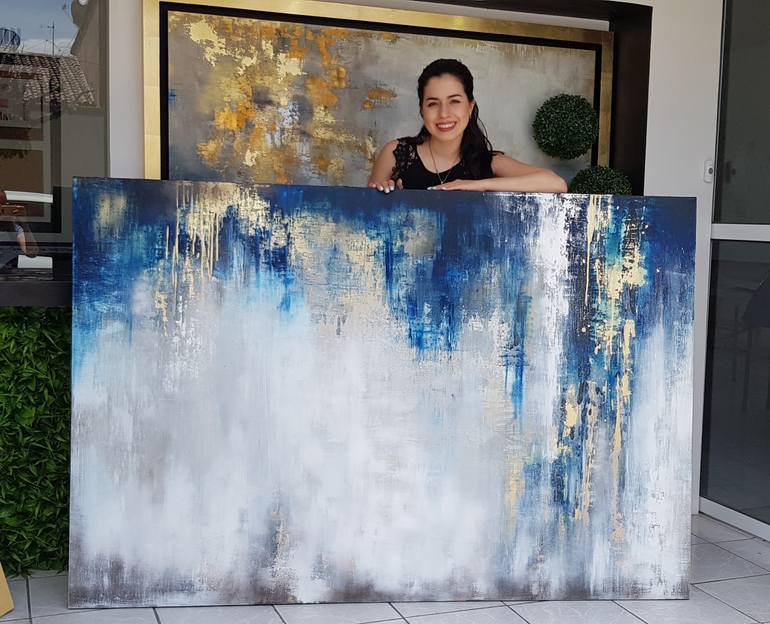 Original Abstract Expressionism Abstract Painting by Leenith Leonor Borges Jimenez