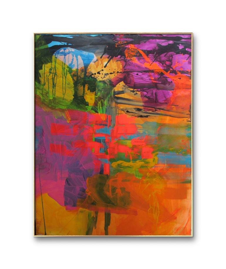 Original Abstract Expressionism Abstract Painting by Francine Maigne