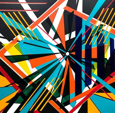 Original Abstract Geometric Paintings by Jan Routh