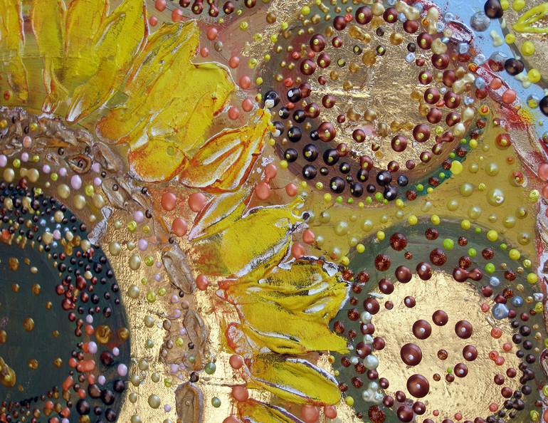 Original Art Deco Floral Painting by Elena Glory