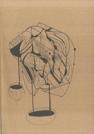 Original Abstract Expressionism Abstract Drawing by Rajesh Bhadreshwara