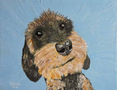 Original Figurative Dogs Paintings by Oleksandr Pradidenko