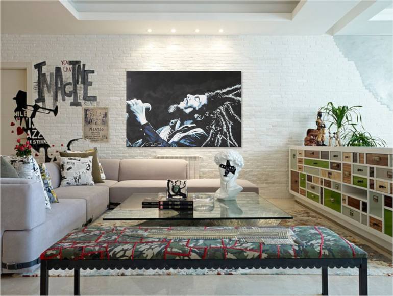 Original Minimalism Pop Culture/Celebrity Painting by Marnie Miller
