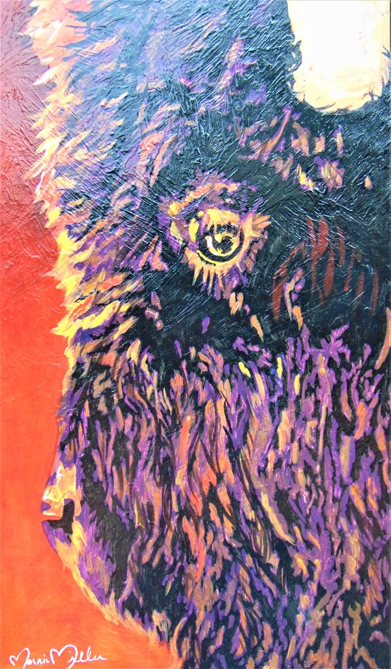 Original Modernism Animal Painting by Marnie Miller