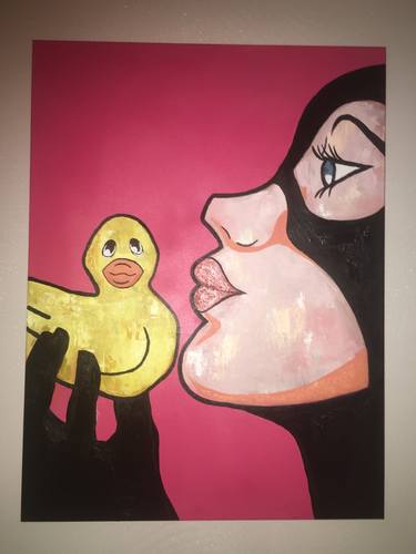 Pink pop art duck thumb