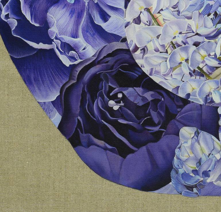 Original Abstract Floral Painting by Haejin Yoo