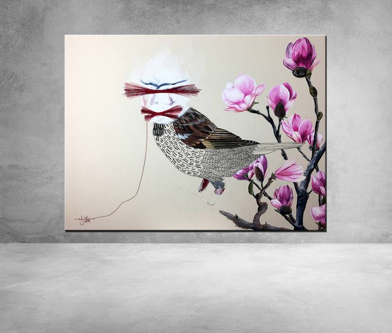 Original Expressionism Floral Painting by Haejin Yoo