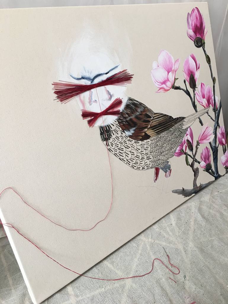 Original Expressionism Floral Painting by Haejin Yoo
