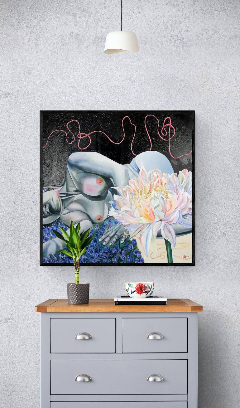 Original Expressionism Nude Painting by Haejin Yoo