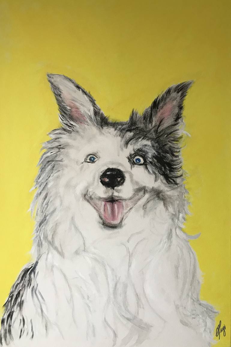 Original Dogs Painting by Gigi Barrett