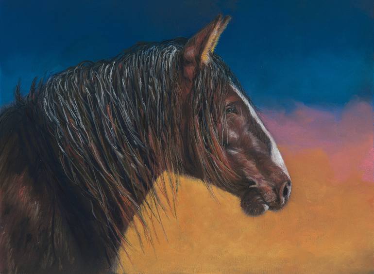 Original Fine Art Horse Painting by Gigi Barrett