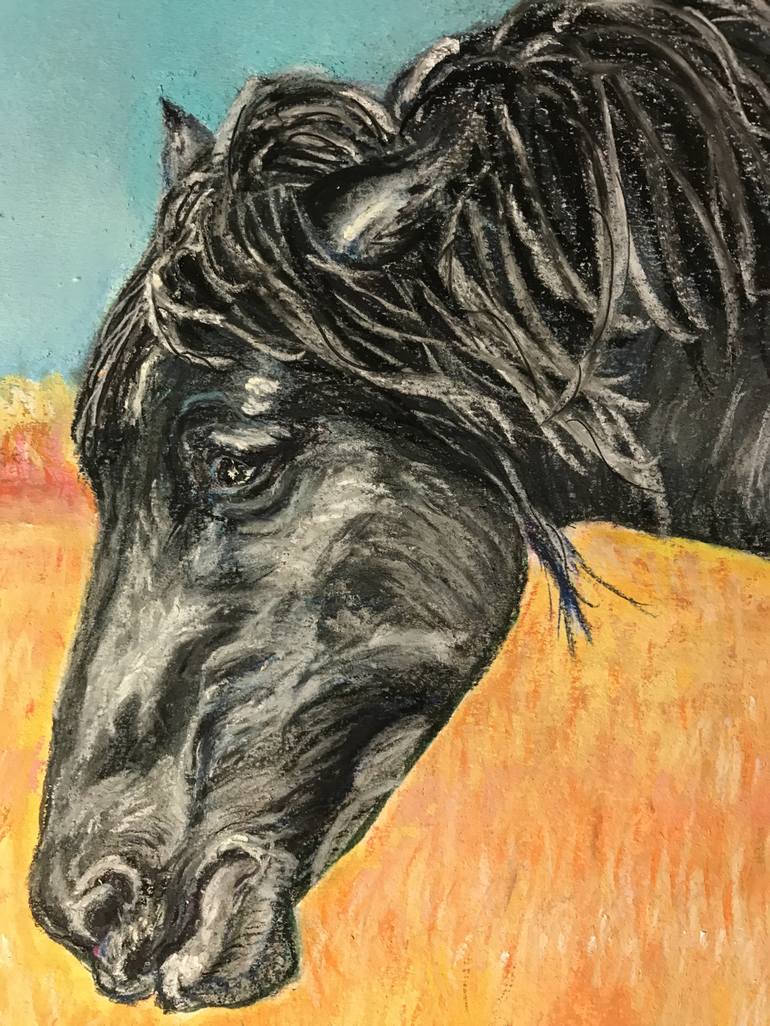 Original Figurative Horse Drawing by Gigi Barrett