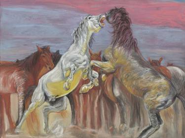 Print of Fine Art Horse Paintings by Gigi Barrett