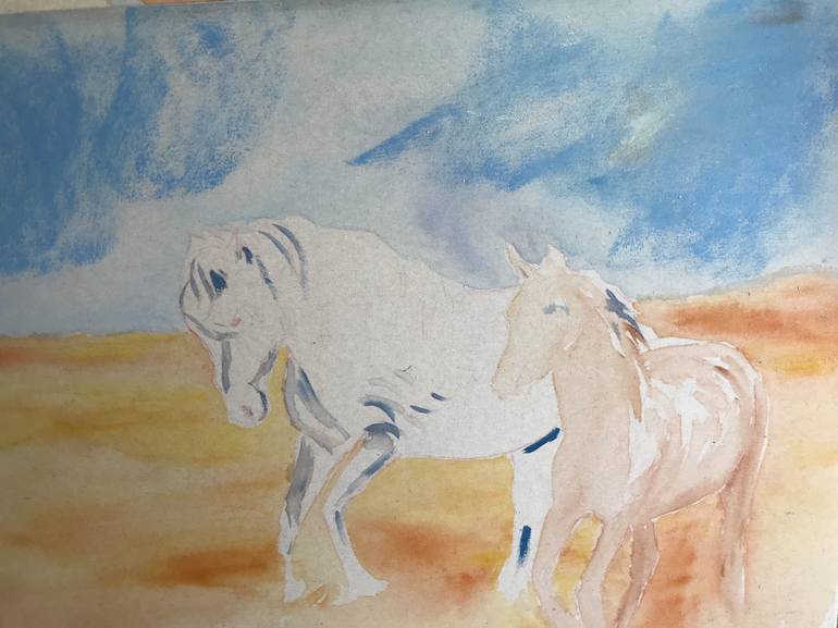 Original Figurative Horse Painting by Gigi Barrett