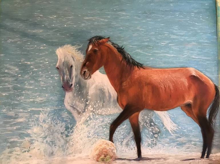 Original Horse Painting by Gigi Barrett