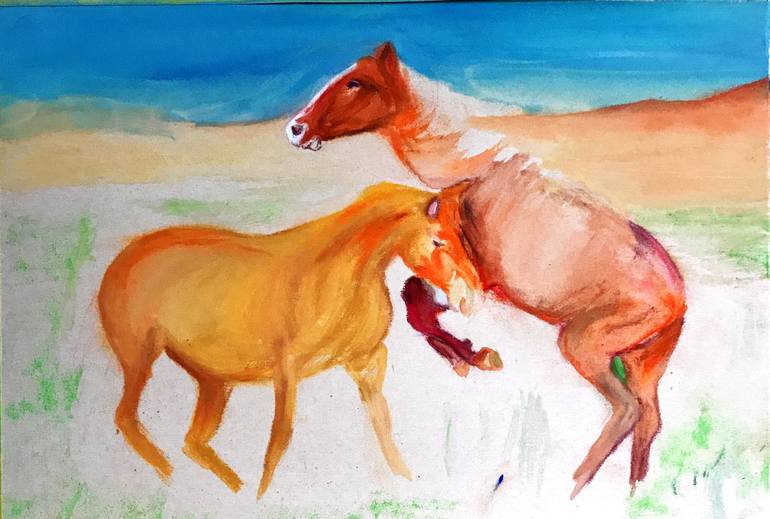 Original Realism Horse Painting by Gigi Barrett