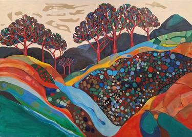 Original Fractal Landscape Painting by Vasko Delev