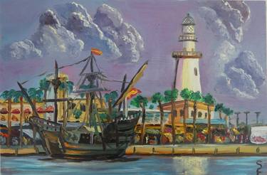 Original Conceptual Cities Painting by Sofia Gasviani