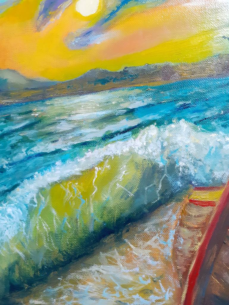 Original Boat Painting by Sofia Gasviani