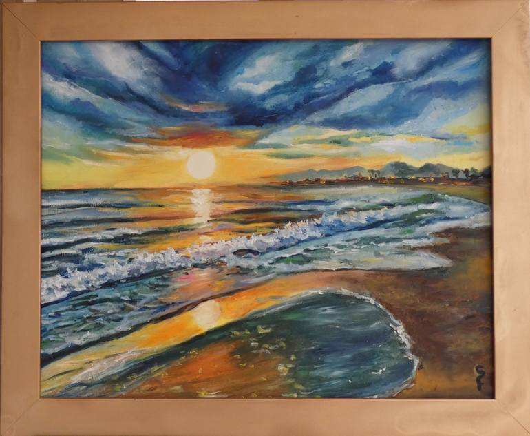 Original Fine Art Seascape Painting by Sofia Gasviani