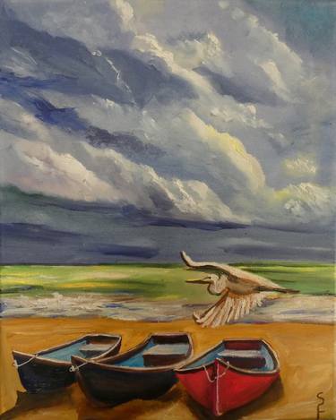 Print of Fine Art Boat Paintings by Sofia Gasviani