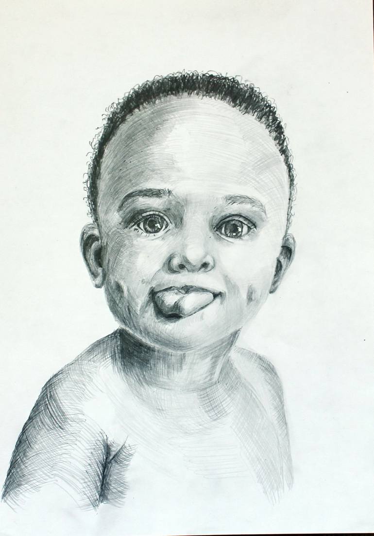 Kid Realistic Drawings Of People Figurative Art Handmade Drawing By Elena Zorina Saatchi Art