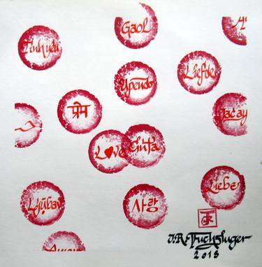 Print of Street Art Calligraphy Paintings by Jan René Fuchsluger