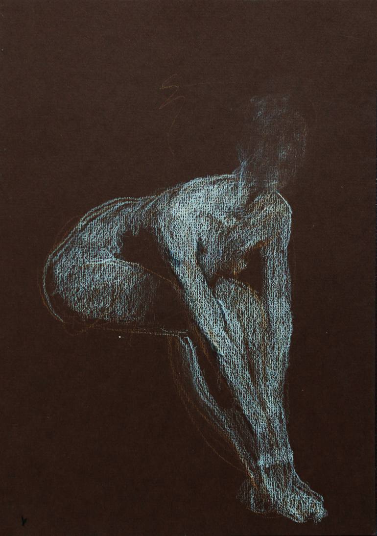 Original Figurative Nude Drawing by Mikhail Solovev