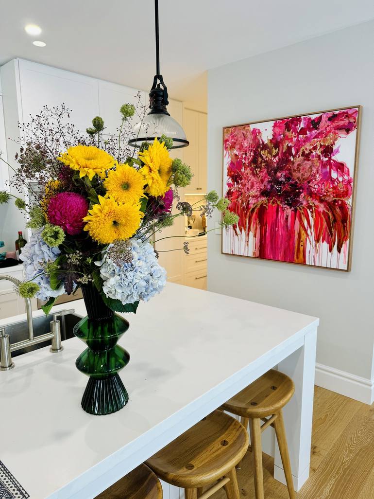 Original Abstract Expressionism Floral Painting by Kerry Bruce Art