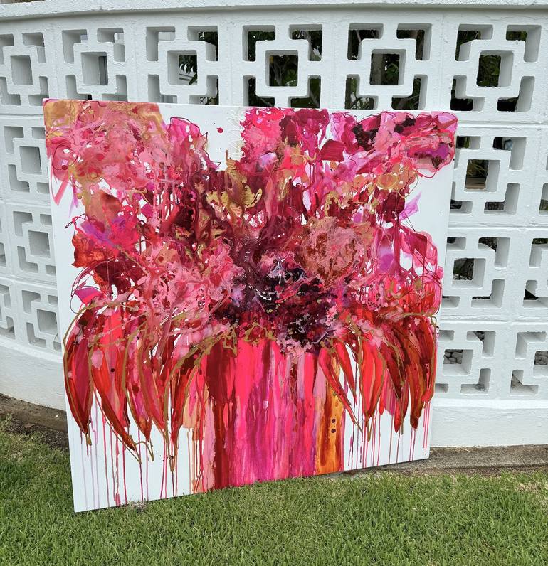 Original Abstract Expressionism Floral Painting by Kerry Bruce Art