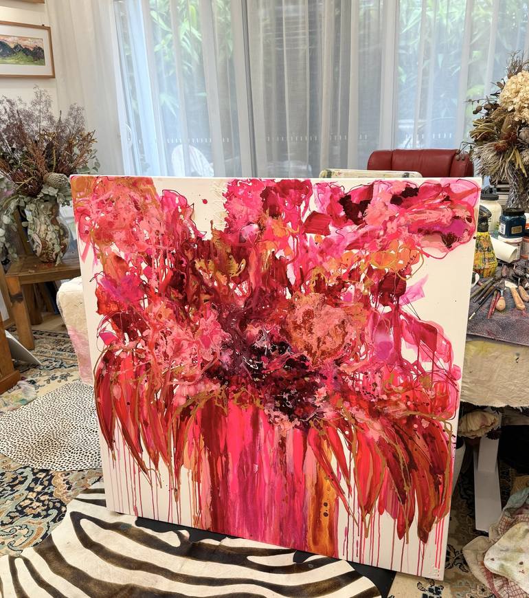 Original Abstract Expressionism Floral Painting by Kerry Bruce Art