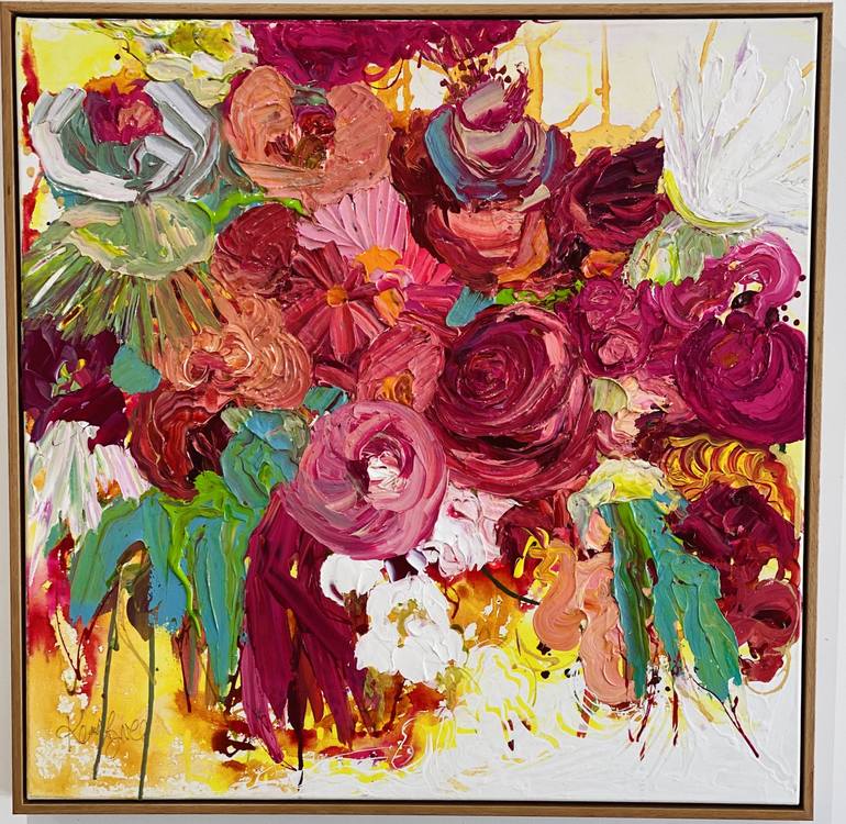 Original Abstract Expressionism Floral Painting by Kerry Bruce Art