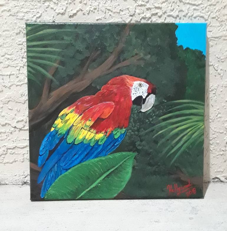 Scarlet Macaw Painting by Ashley Caruso | Saatchi Art