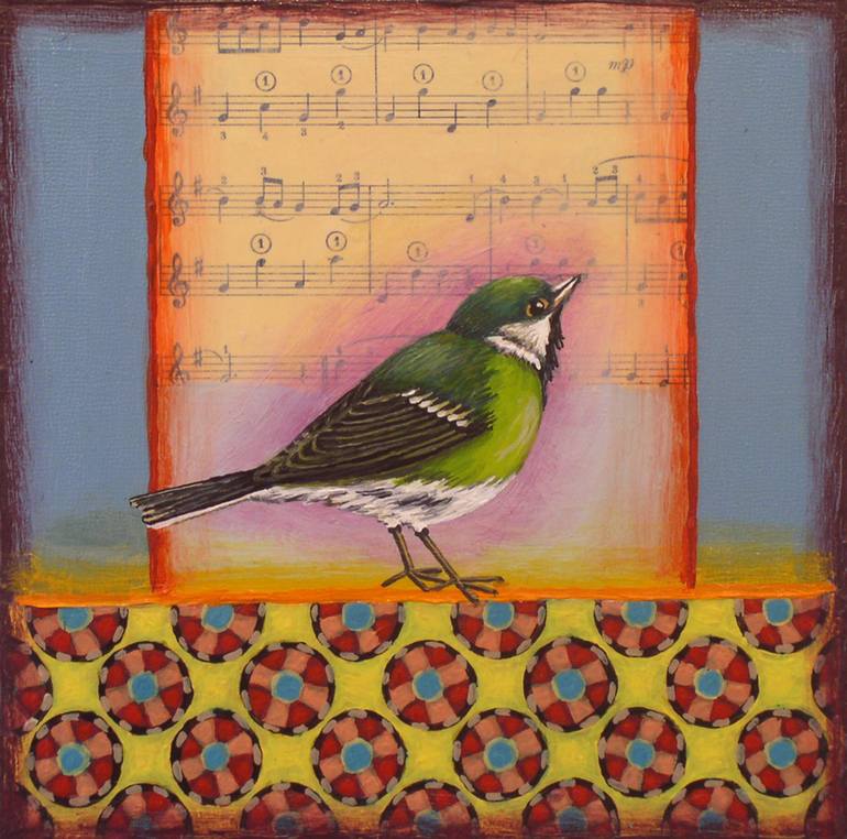 Small Bird #253 Painting By Rachel Hunt Paxton 