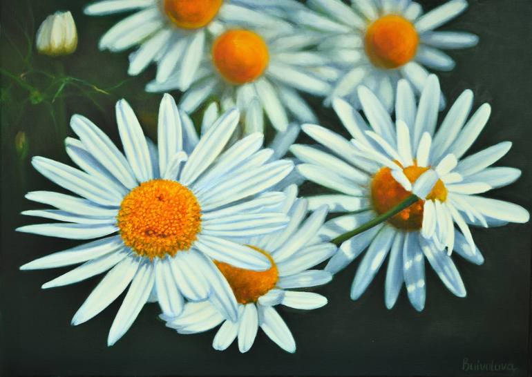 Chamomiles Painting by Irina Buivolova | Saatchi Art